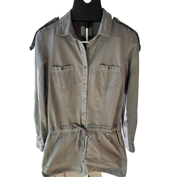 Quick Silver Women’s Dress Army Green SZ M Waist Drawstring Long Sleeves or 1/4 - Picture 16 of 16